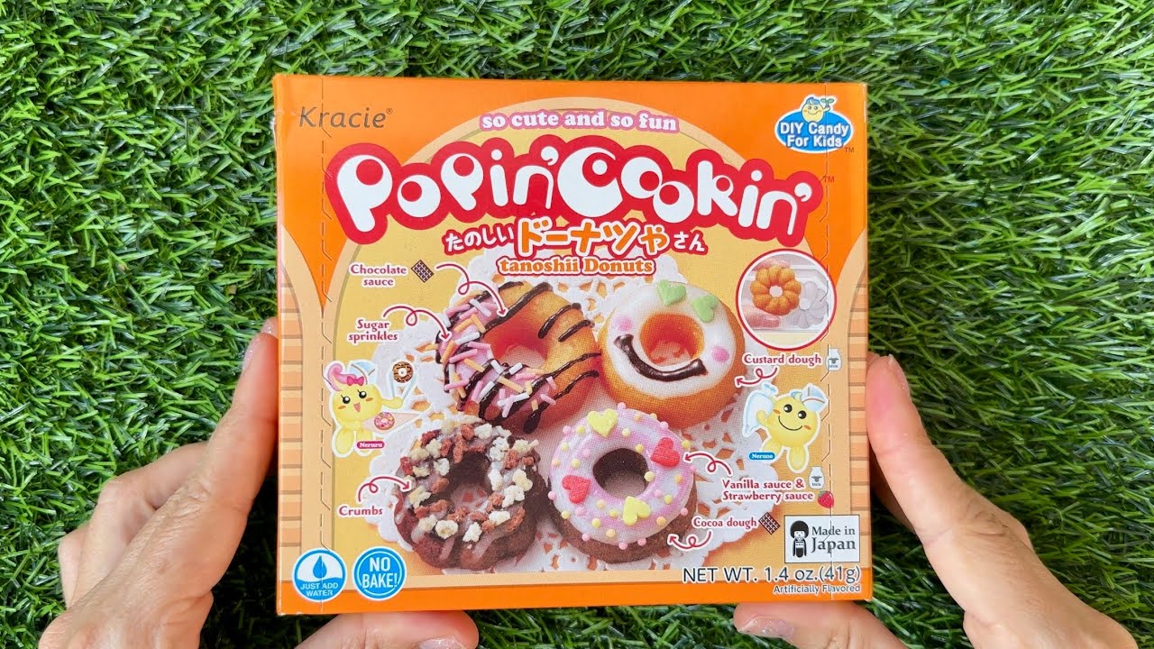 ASMR Kracie Popin' Cookin' DIY Candy Donuts Kit relaxing and satisfying