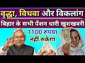 बिहार पेंशन धारकों के लिए खुशखबरी 🚨 1100 पेंशन नहीं रुकेगा | नया आदेश जारी | Bihar Pension Update