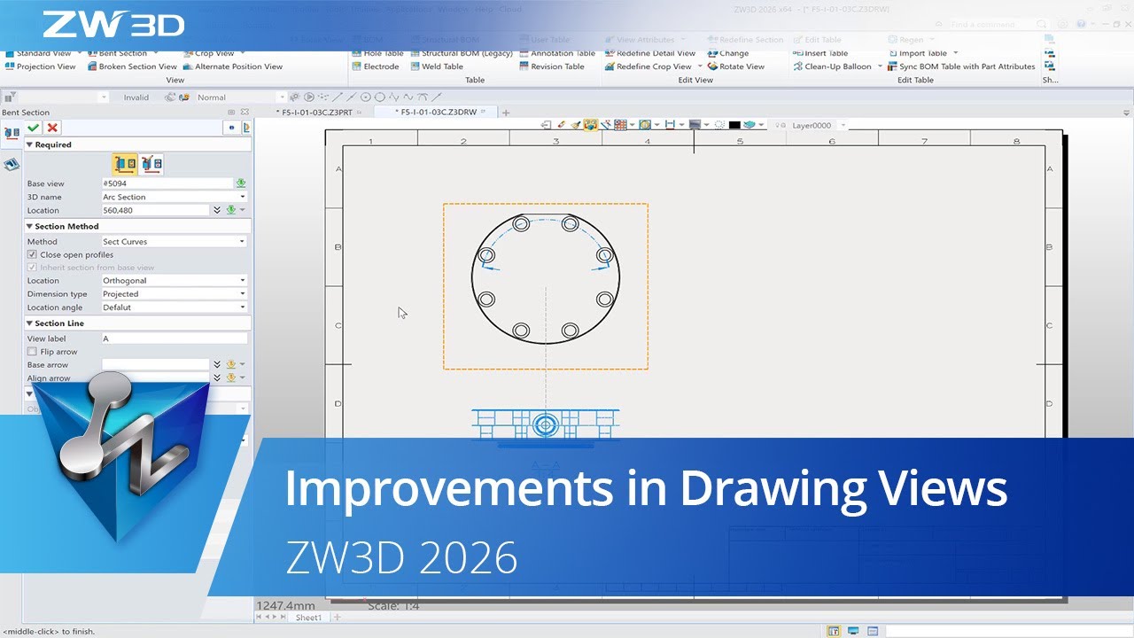 Improvements in Drawing Views | ZW3D 2026 Official - YouTube