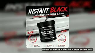 150g Plastic Restorer Black Soft Wax for Car Exterior Trim, Restores Faded Bumper & Plastic Parts, D screenshot 5