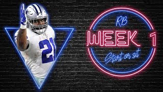 2019 Fantasy Football - Week 1 Running Back Start or Sit