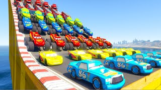 Monster McQueen Truck vs Lego Superheroes GTA 5 Hot Wheels Cars3 &amp; Friends All Cars Disneyland