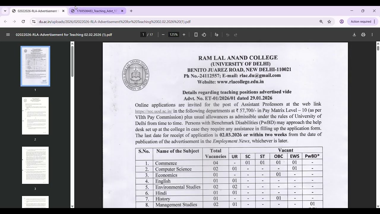 DELHI UNIVERSITY ASSISTANT PROFESSOR RECRUITMENT 2026//ASSISTANT PROFESSOR VACANCY 2026