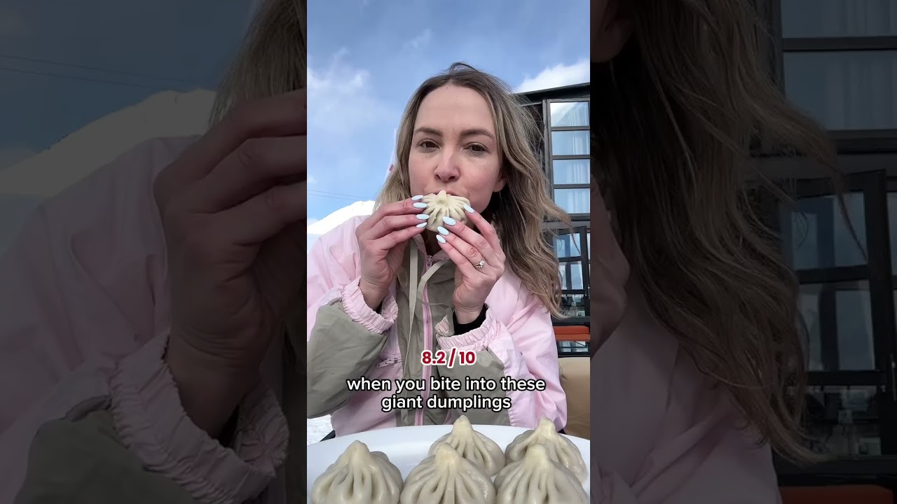 Everything I ate in a day skiing in Georgia