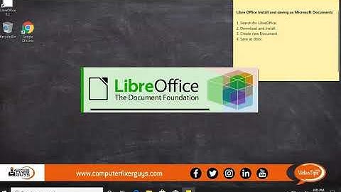Installing Libre Office and saving as office docs