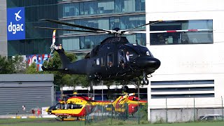 VIP Leonardo AW169 Helicopter Landing & Takeoff