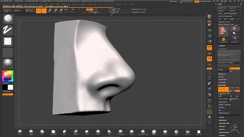 Zbrush nose sculpting