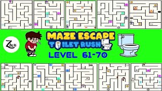 maze escape toilet rush LV 61-70 screenshot 4