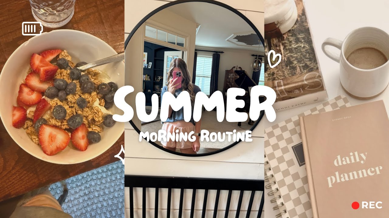 *aesthetic* 🎀 summer morning routine 🎀 #morningroutine #aesthetic # ...
