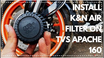 How to install K&N air filter on TVS Apache RTR 160 Hyper Edge.
