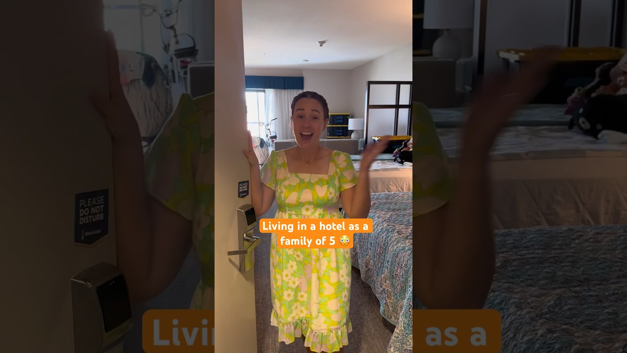 Наш новый дом! Живём в отеле всей семьёй из 5 человек 😅😳 