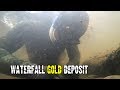 SNIPING MORE GOLD NUGGETS UNDER WATERFALLS AND FINDING A RICH GOLD DEPOSIT Deleted video reposted