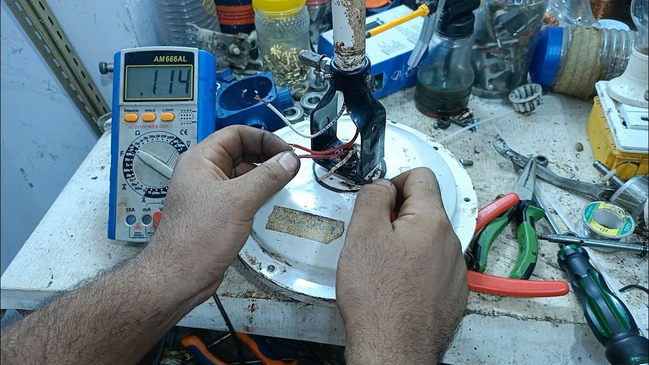 ليه مروحة سقف توشيبا بتقع وهى شغالع  وطريقة حل المشكلة مع شرح التركيب والتوصيل الصحيح