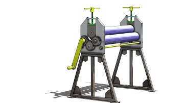 Manual sheet rolling machine Animation Full Video Link In Description  |design with ajay| #design