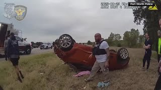 Fort Worth Police, bystanders lift car to save baby trapped underneath
