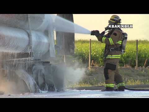 Trailer Fire Northbound 99 just north of Sandrini Rd.