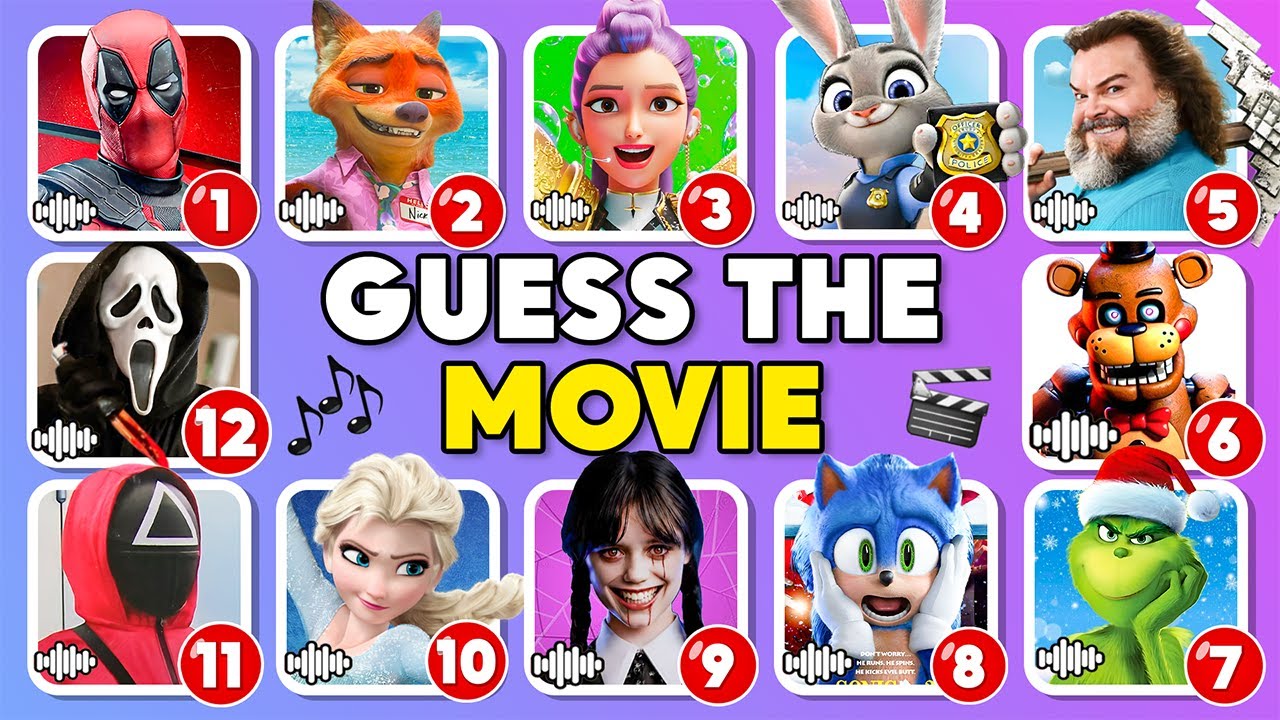 Guess The Movie by The Songs 🎶 Kpop Demon Hunters, Freddy, Wednesday, Minecraft...⛏️|Short Quiz