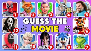 Guess The Movie by The Songs 🎶 Kpop Demon Hunters, Freddy, Wednesday, Minecraft...⛏️|Short Quiz