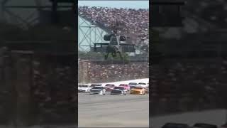 AH-64 Apaches fly over the racecars in the 1992 Hooters 500 🚁🇺🇲🏎🏁#ah64 #apache #nascar #merica