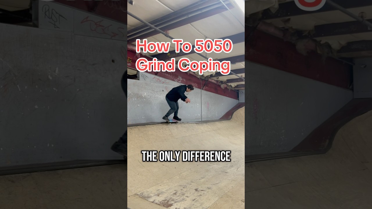 How to 5050 grind coping on a skateboard