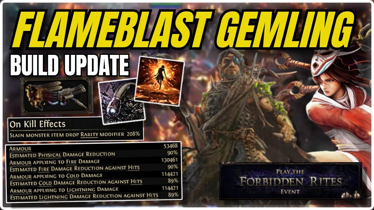 My Day 3 Build Update - Flameblast Oil Grenade Gemling - Path of Exile 2