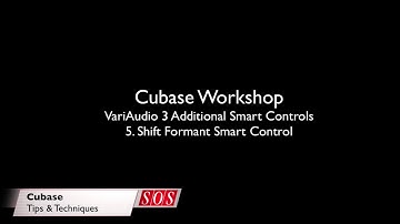Cubase VariAudio 3 - Shift Formant Smart Control