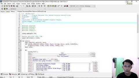Program Pemesanan Menu Makanan Restoran Menggunakan Aplikasi Dev-C++