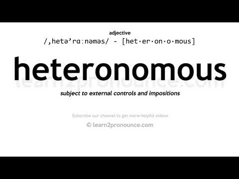 Pronunciation of Heteronomous | Definition of Heteronomous