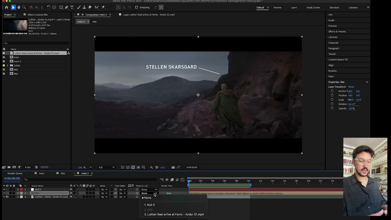 Motion Tracking for a Title Sequence (After Effects Tutorial)