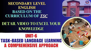 Task-Based Language Teaching: A Comprehensive Approach | TSC Secondary Level Preparation for English