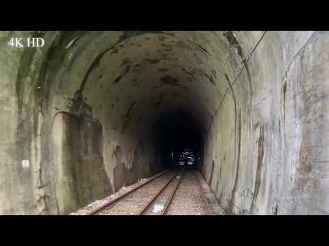 The calming sounds of knocking real train wheel with ocean view for relaxing
