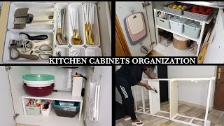 KITCHEN CABINETS ORGANIZATION AND CLEANING