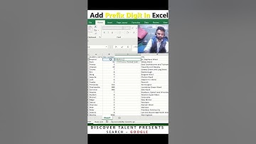 Discover Talent Presents - How to Add Prefix in Ms Excel #shorts #shortvideo