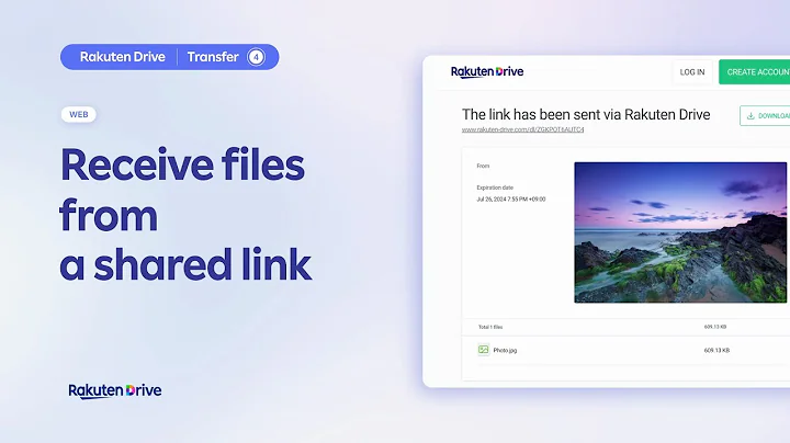 Receive files from a shared link | Rakuten Drive Guide