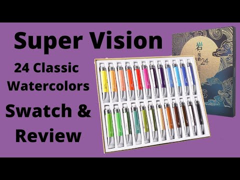 Super Vision 24 Mineral Classic Watercolors Swatch | Review ?