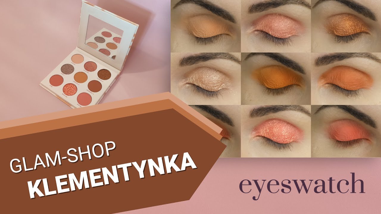 Glam-Shop KLEMENTYNKA eyeshadow palette - all swatches on eyelids 😊