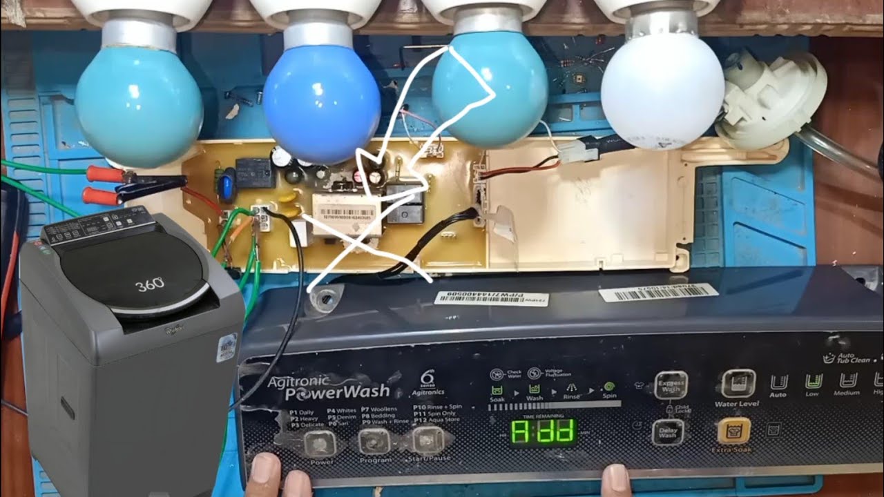 Whirlpool top load washing machine PCB repair || motor problem solved
