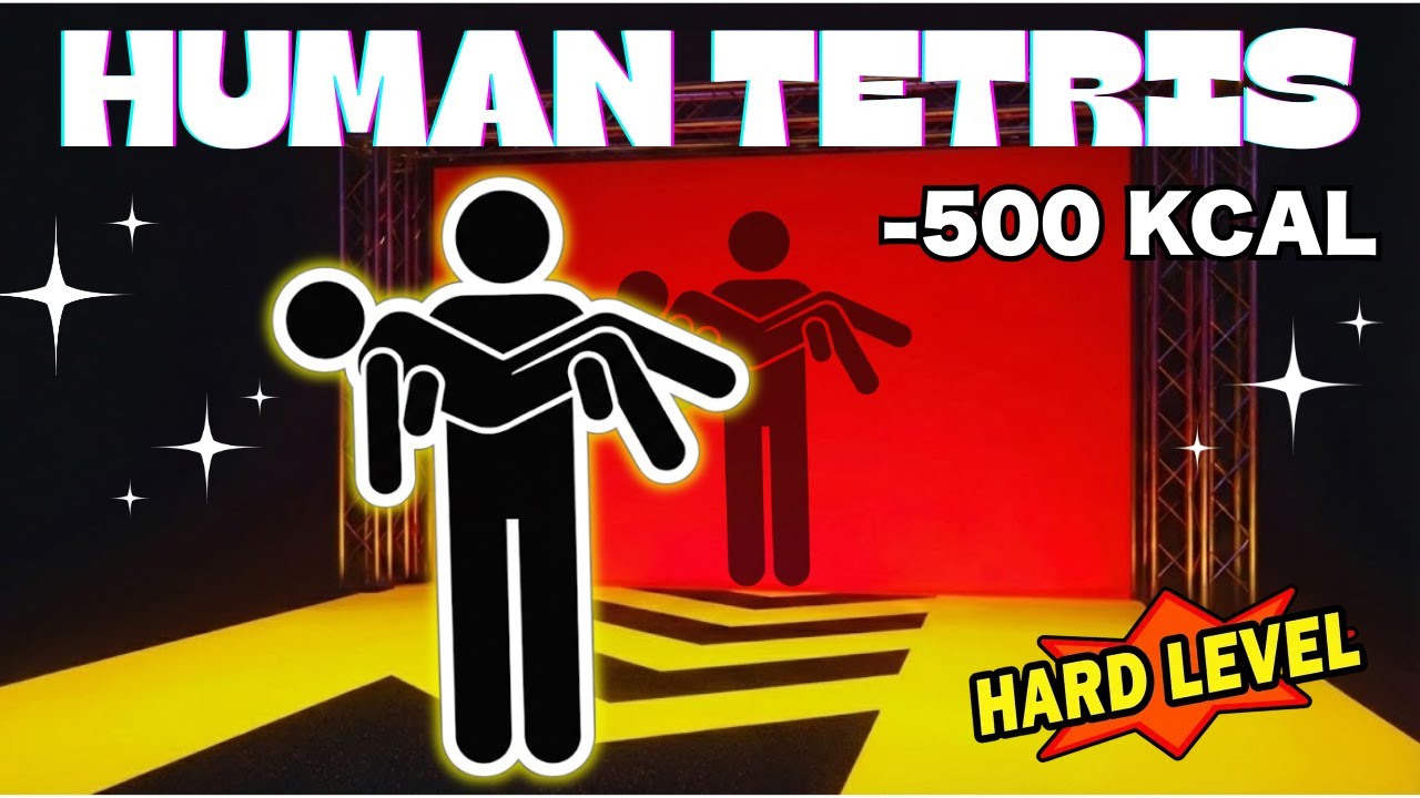 20-Min HUMAN TETRIS | Immersive Interactive Warm Up | CO-OP 2 Players