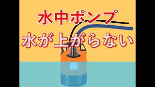 水中ポンプの使い方　吸い上げない　呼び水