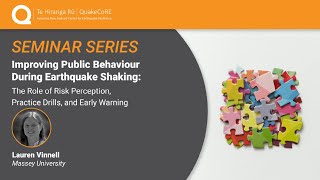 QuakeCoRE Seminar: Improving Public Behaviour During Earthquake Shaking (2025)