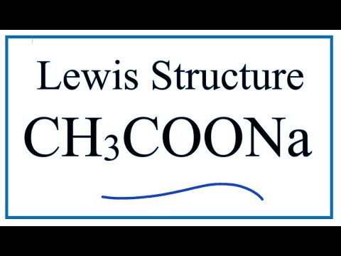 Electron Dot Structure for CH3COONa, Lewis Structure, Lewis dot str...