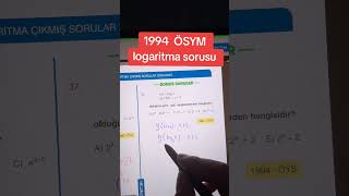1994 ÖSYM logaritma sorusu 1994 ÖSS ÖYS soruları #logaritma #yks #ayt