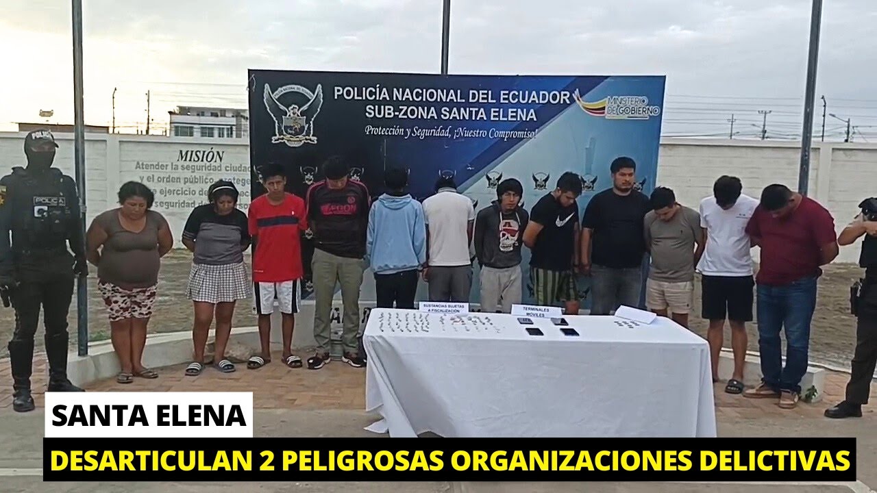 17 Aprehendidos por el delito de rob0 y microtráfico en Santa Elena