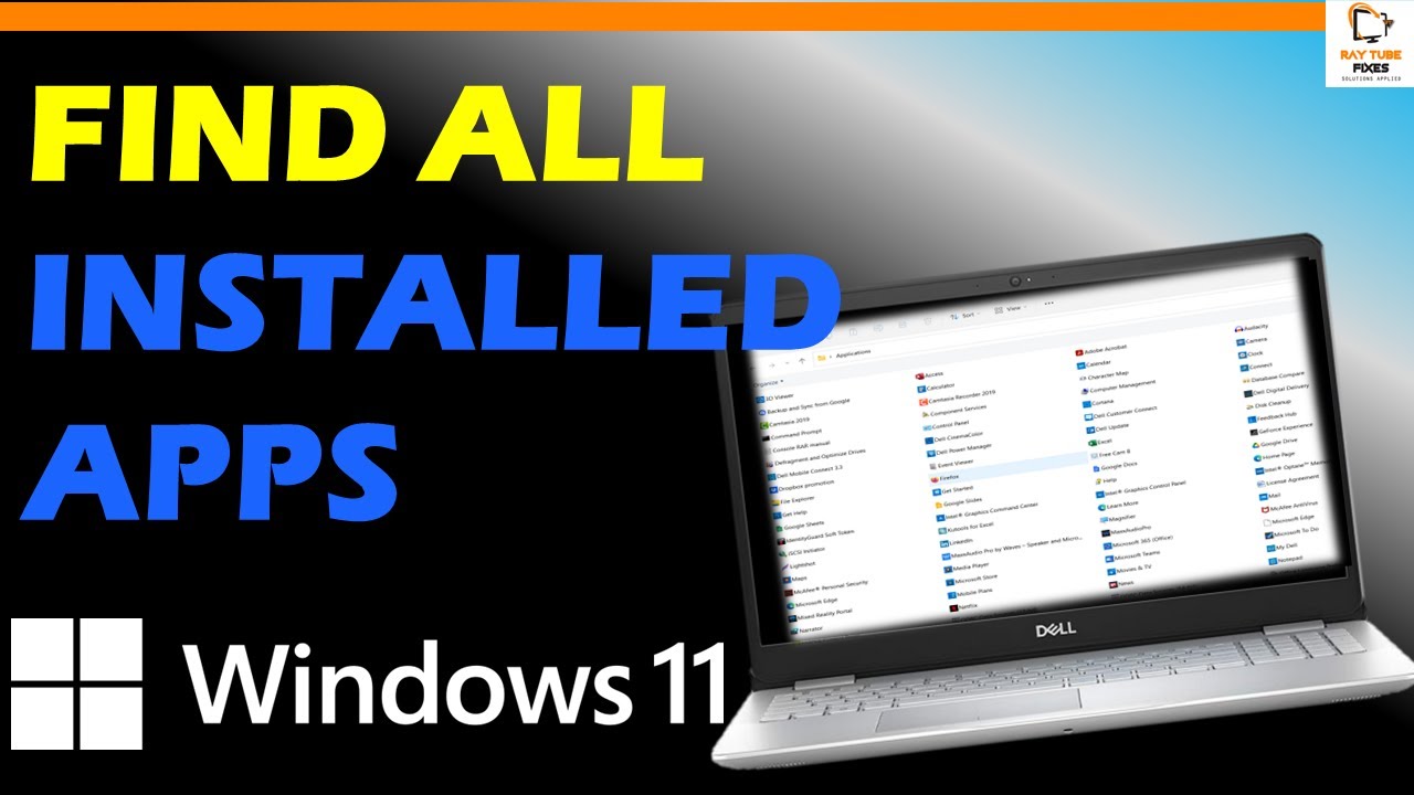 How To Check Installed Apps Or Programs In Your Windows 11 PC YouTube