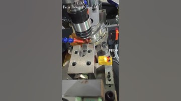FEDA Tapping machine processing nuts internal thread.#machine #auto #factory #engineering #bolt