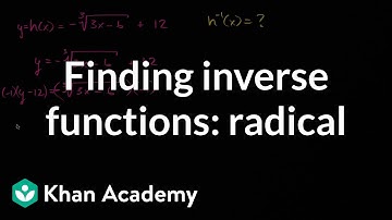 Inverse functies vinden: wortel | Wiskunde III | Wiskunde middelbare school | Khan Academy