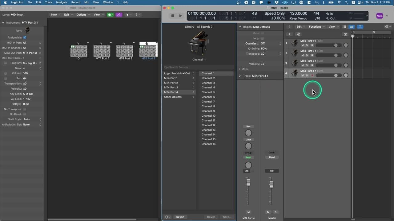 231109 Create MIDI Instrument Track (Logic Pro) [스트링편곡커뮤니티] YouTube