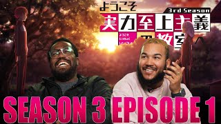 A New Challenge! | Classroom Of The Elite Season 3 Episode 1 Reaction