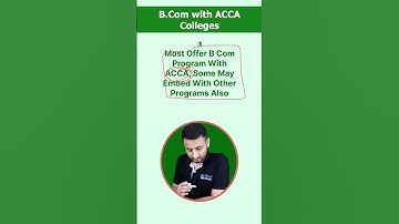 BCom with ACCA Colleges in India!🤔#shorts