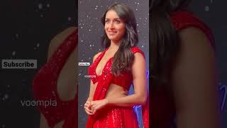 Red Saree Swag Shraddha Kapoor Werks A Shimmery Red Number As She Rolls Into The Jio Studios Event